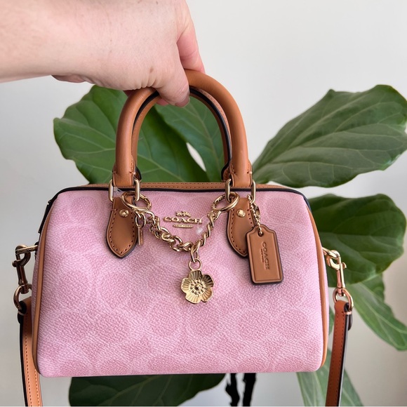 NWT Coach! Mini Rowan Crossbody Bag
In Signature Canvas With Charms🌸💕 - Picture 2 of 10